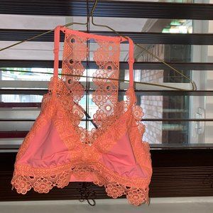 neon Orange pink bralette